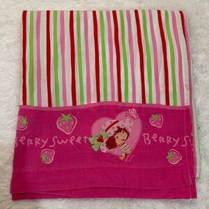 Strawberry Shortcake Twin Size Flat Sheet Vintage Y2K